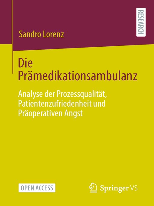 Title details for Die Prämedikationsambulanz by Sandro Lorenz - Available